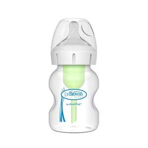 Dr. Brown's Natural Flow Anti Colic 5oz  Bottle Wide Neck Baby 0m+ Level 1 NWT